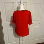 CeCe  Elegant Red Button-Up Women's Top m Photo 3