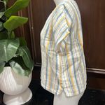 Garnet Hill Striped Yellow and White Women's Top Photo 2