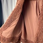 Melrose and Market ‎ Fuzzy Open Teddy Jacket in Rose Pink Size Extra Small Photo 5