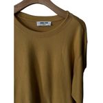 Double Zero Mustard Yellow Crew Neck Cropped Jersey Knit Sweater Top Small NEW Photo 3