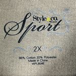 Style & Co Velour Track Jacket 2X Plus Size Black Brown Floral Y2K AOP Grunge Whimsigoth‎ Photo 2