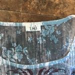 Fairy Elegant Floral Sheer Top Large NWT Blue Photo 2