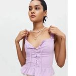 Urban Outfitters  | Goodie Lace Up Bustier Purple Ruffled Camisole Top Small Photo 0
