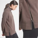 Athleta  Cozy Karma Side Zip Funnel Neck in Coffee House Size ST Photo 2