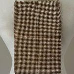 Rectangular Clear Rhinestone Crossbody Evening Bag Gold Photo 0