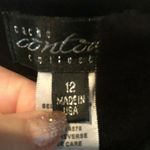 Cache CONTOUR Stretch Black Pant White Stripe New $128 Sz 12 L NWT Flair Leg Photo 3