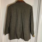 Vintage Express Compagnie Internationale Wool Blazer with Leather Collar Size L Brown Size L Photo 6