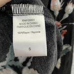 On The Road Black Floral Long Bell Sleeves Tunic Blouse Small Photo 7