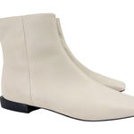 Linea PAOLO Rad Ivory Ankle Boot Square Toe Low Heel Womens Size 8.5 Winter Fit Photo 0
