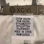 XCVI  Gray and White Ikat Boho Mid Rise Cuffed Drawstring Pants Size Large Photo 9
