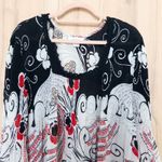Dress Barn  Womens Blouse Size 22/24 3X Black White Abstract Boho Chic Lightweight Photo 1