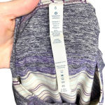 Lululemon  Race Your‎ Pace Long Sleeve Osaka Stripe Heathered Black Grape Size 6 Photo 6