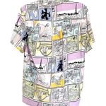 Disney Retro Vintage Colorblock Aristocats Print Button Down Shirt Size XS Photo 3