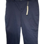 Gloria Vanderbilt Luxe Sateen Womens Pants Size 14 Navy Casual Wear Durable Fit Photo 0