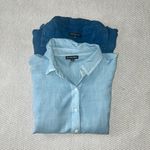 Envy Style  Blue Chambray Button Up Work Shirt Photo 0