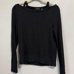 Athleta  Modal Cold Shoulder Black Long Sleeve Shirt Size XXS Photo 0