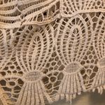 Rebellion NEW  Cream Cotton Crochet Long Sleeve Sweater M Photo 3