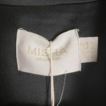 Misha Teagan Black Long Sleeve Blazer Collar Tie Waist Satin Mini Dress Size 10 Photo 13