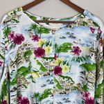 Cynthia Rowley Shirt 3X The Amalfi Coast Print Linen Collar Button Down Colorful Photo 2