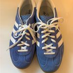 Adidas  women’s Gazelle indoor sneaker in blue/white/gold Photo 1