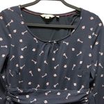 Boden Womens Mabel Long Sleeve Navy Dress With Lock And Key Print Size 8 Blue Photo 4
