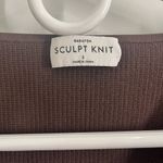 Babaton Brown Ribbed Crop Top Aritzia stretch sculpt knit Photo 1