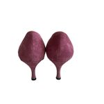 MARTINEZ VALERO Purple Suede Mary Janes Heels Size 9 1/2 Photo 5