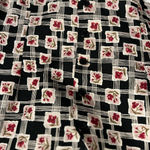 Norton Mcnaughton Vintage 90’s  Black and Red Floral Grid print Women's Vest Photo 1