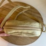 Diamicci Vintage 90s Cream Leather Woven Tassel Pull Crossbody Small. Square Bag Photo 12