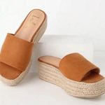 Lulus Lulu’s O’Ahu Camel Espadrille Platform Sandals Size 8 Photo 0