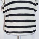 ZARA Black and Cream Stripe Knit Top NWT Size Small Black Stripe Top Photo 2