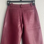Aleksandre Akhalkatsishvili Faux Leather Pants in Burgundy, NWT, Size XS Red Photo 4