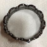 Vintage Silver Tone Shimmer Elastic Bracelet Photo 3