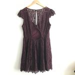 Urban Outfitters Kimchi Blue Maroon Open Back Lace Mini Dress Womens Siz… Photo 6