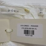 NWT Doen Vita in Powder White Cotton Poplin Eyelet Trim Tiered Midi Dress XL Photo 2