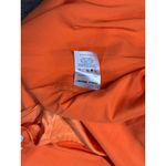 NEW PUBLIC DESIRE Vibrant Orange Satin Wrap Party Chic Dress Ruched Long Sleeves Size 4 Photo 6