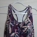 Nicole Miller  Women's Swimsuit RacerBack Fully Lined Purple Floral Size M Photo 1