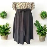 NWT!Leopard Print Black Skirt Belt Pocket Ruffle Sleeve Dress Size 28 or 5X Photo 3