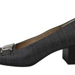 Salvatore Ferragamo  Women's Gray Leather Slip On Classic Pump Shoes Size 6.5 Photo 0