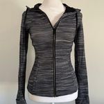 Lululemon gray striped zip up jacket size 4 Photo 1