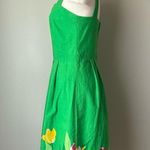Vintage 1960s Malia Honolulu Hawaiian barkcloth dress Green Size 6 Photo 1