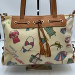 Dooney & Bourke  Miami Beach Leather Coated Canvas Rainbow Zip Shoulder Bag Purse Photo 1