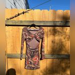 Dolls Kill Reeling Colors Sheer‎ Cut Out Dress size large black bead  marbled Photo 2