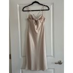 EXPRESS Satin Cowl Neck Slip Midi Dress Champagne Size Small Photo 1
