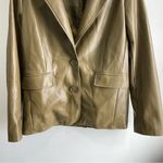 Urban Outfitters  Oversized Jules Faux Leather Blazer Olive Small Photo 6