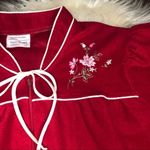 JCP vintage cranberry 3/4 zip robe sz large Red Photo 1