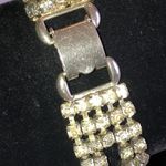 Vintage Silver Tone Classic CZ Rhinestones Formal Bracelet Photo 2