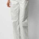 Pull & Bear NWT  Straight Fit Metallic Jean, White/Silver. Size 10 Photo 10