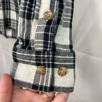 Duluth Trading Co. women’s black cream plaid flannel button down shirt casual S Photo 1