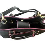 Bebe  Purse Shoulder Y2K Steam Punk Witchy Grunge Goth Emo Black Pink Bar… Photo 4